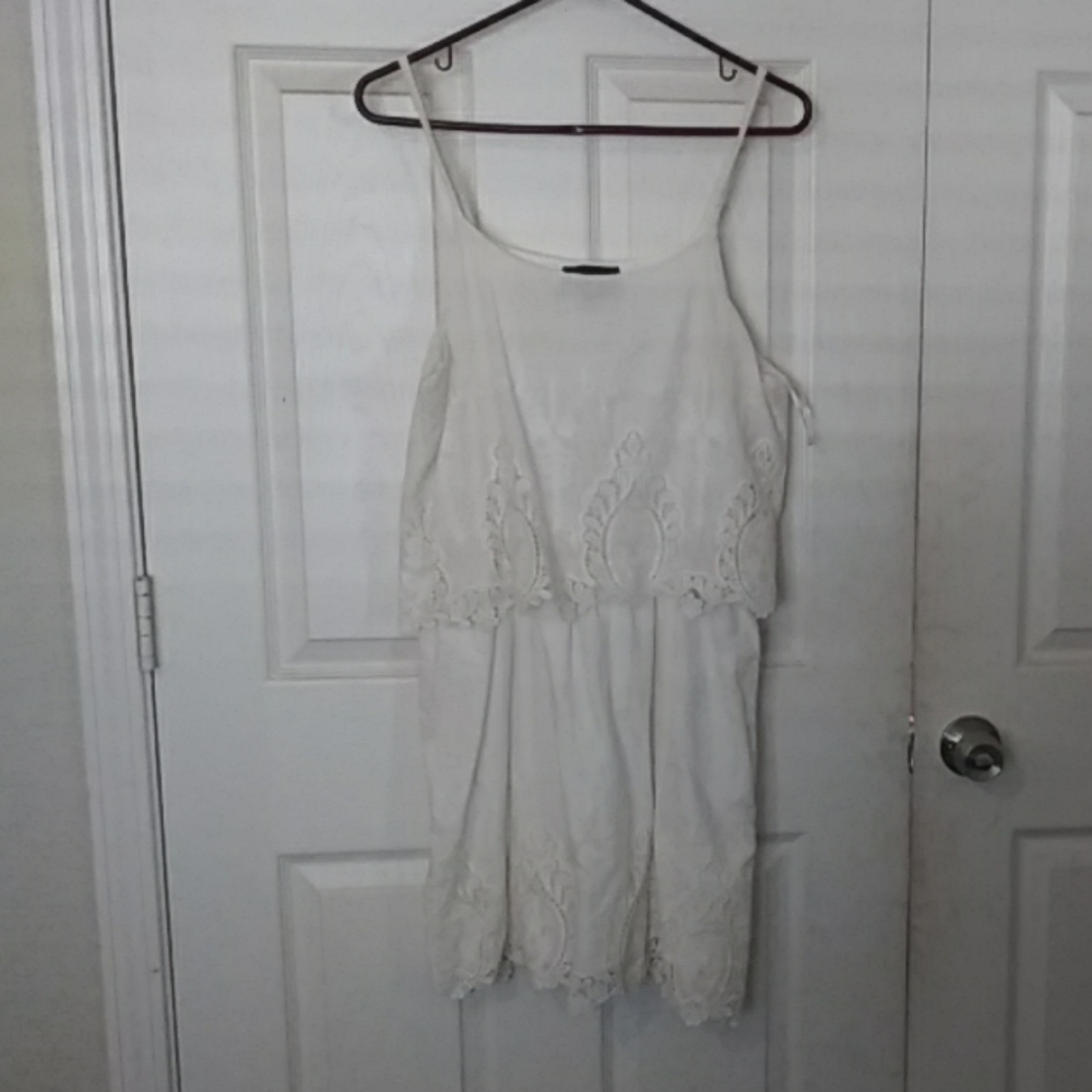 White mini summer dress